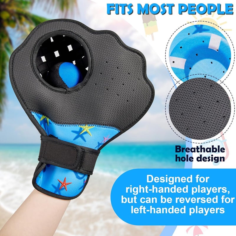 Strdfeve Water Ball and Gloves Set,Water Bouncing Balls Catch Mitt,Pool Baseball Catching Mitt for Beach Games,Play Catch Skip Ball and Glove - Image 2